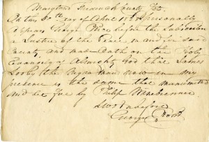 A Letter of Manumission (1828). Image source: The Historical Society of Frederick County
