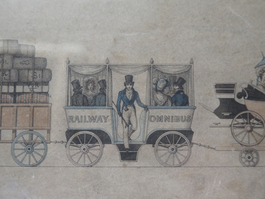 Detail of the railway omnibus
