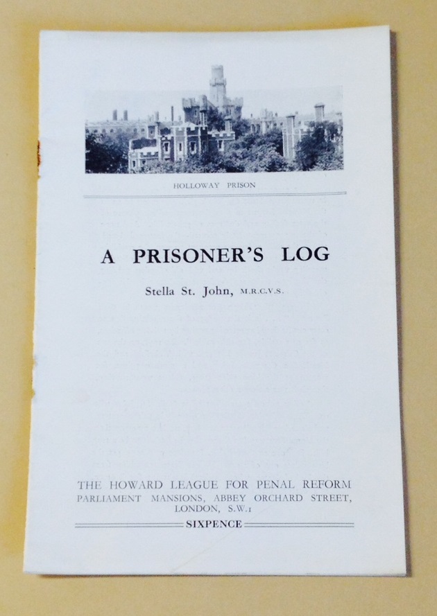 Cover of A Prisoner's Log by Stella St John. Credit: LSE Library