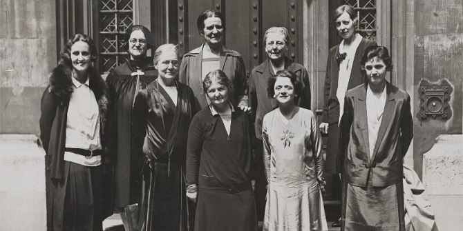 Women Labour MPs, 1929. Credit NPG. Front row, left to right: Lady Cynthia Mosley (1898-1933), Miss Susan Lawrence (1871-1947), the Rt Hon Margaret Bondfield (1873-1953), Miss Ellen Wilkinson (1891-1947), Miss Jennie Lee (1904-1988). Back row: Dr Marion Phillips (1881-1932), Miss Edith Picton-Turberville (1872-1960), Dr Ethel Bentham (1861-1931), Miss Mary Agnes Hamilton (1882-1966). This photograph was taken to mark the first election following the introduction of universal suffrage in 1928. Among the MPs photographed are the first woman cabinet minister (Margaret Bondfield), the future leader of the Jarrow marchers (Ellen Wilkinson) and the founding spirit of the Open University (Jennie Lee).