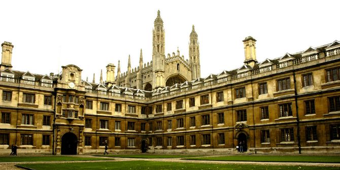 Image Credit: Clare College quad & King's College Chapel, University of Cambridge. Paul Stainthorp. Flickr. CC-BY-SA 2.0.