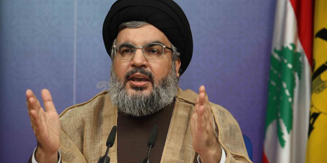 Hezbollah Secretary General Hassan Nasrallah, 2009. (Photo: Hassan Al-Zein)