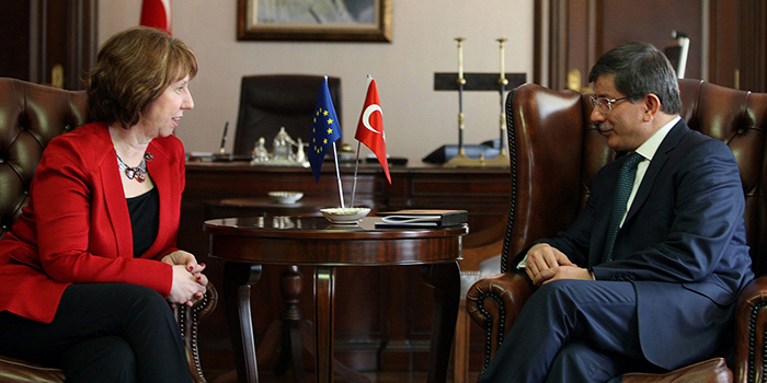 Catherine Ashton & then Foreign Minister of Turkey Ahmet Davutoğlu, 2013.