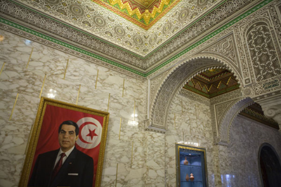 Portrait of Zine el-Abidine Ben Ali at the presidential palace, Carthage, 2008.