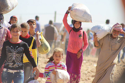 Massive influx of Syrian Kurds into Turkey. © EC/ECHO, 2014.