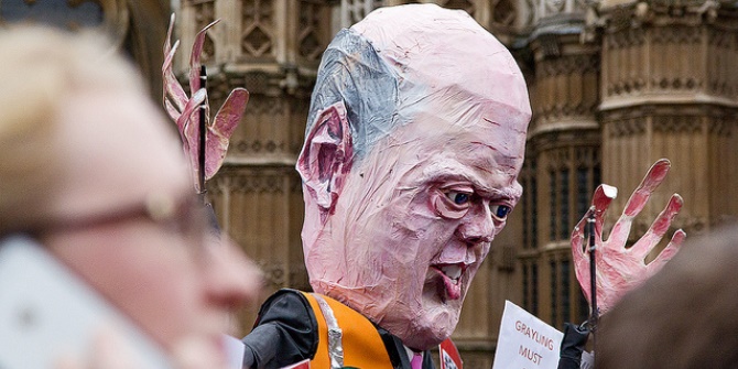 Chris-Grayling-legal-aid-protest