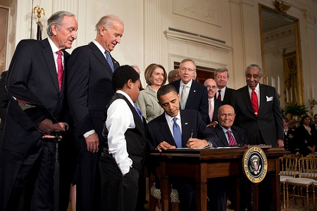 President Obama Signs Health Insurance Legislation Into Law March 2010 Credit: Official White House Photo by Pete Souza(Creative Commons BY)