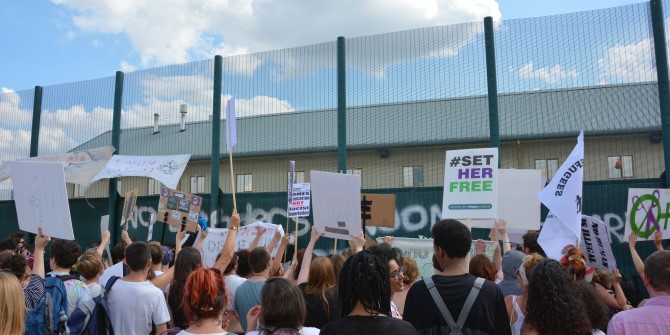 Protest at Yarls Wood Immigration Detention Centre